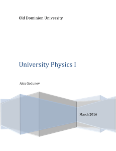 University Physics I Coursebook