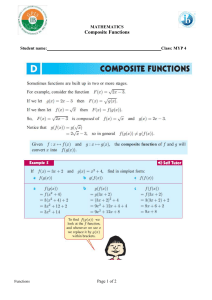composite Functions sheet