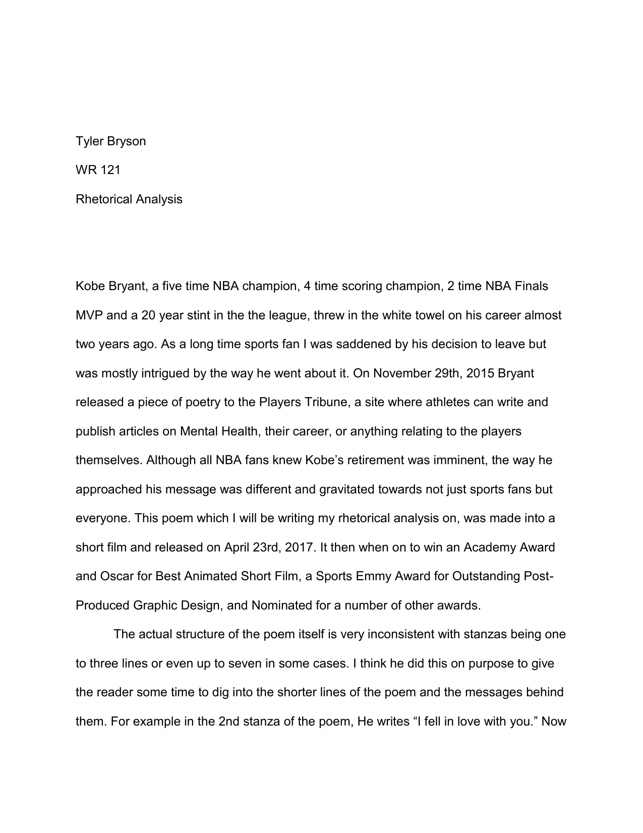 kobe bryant dear basketball letter