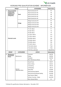 VicRoads Prequalification Scheme Information Dec 2015