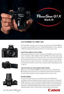 Powershot G1X Mark III Tech sheet