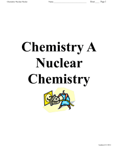 Nuclear Chemistry Packet