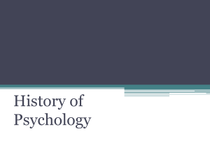 1. History of Psychology
