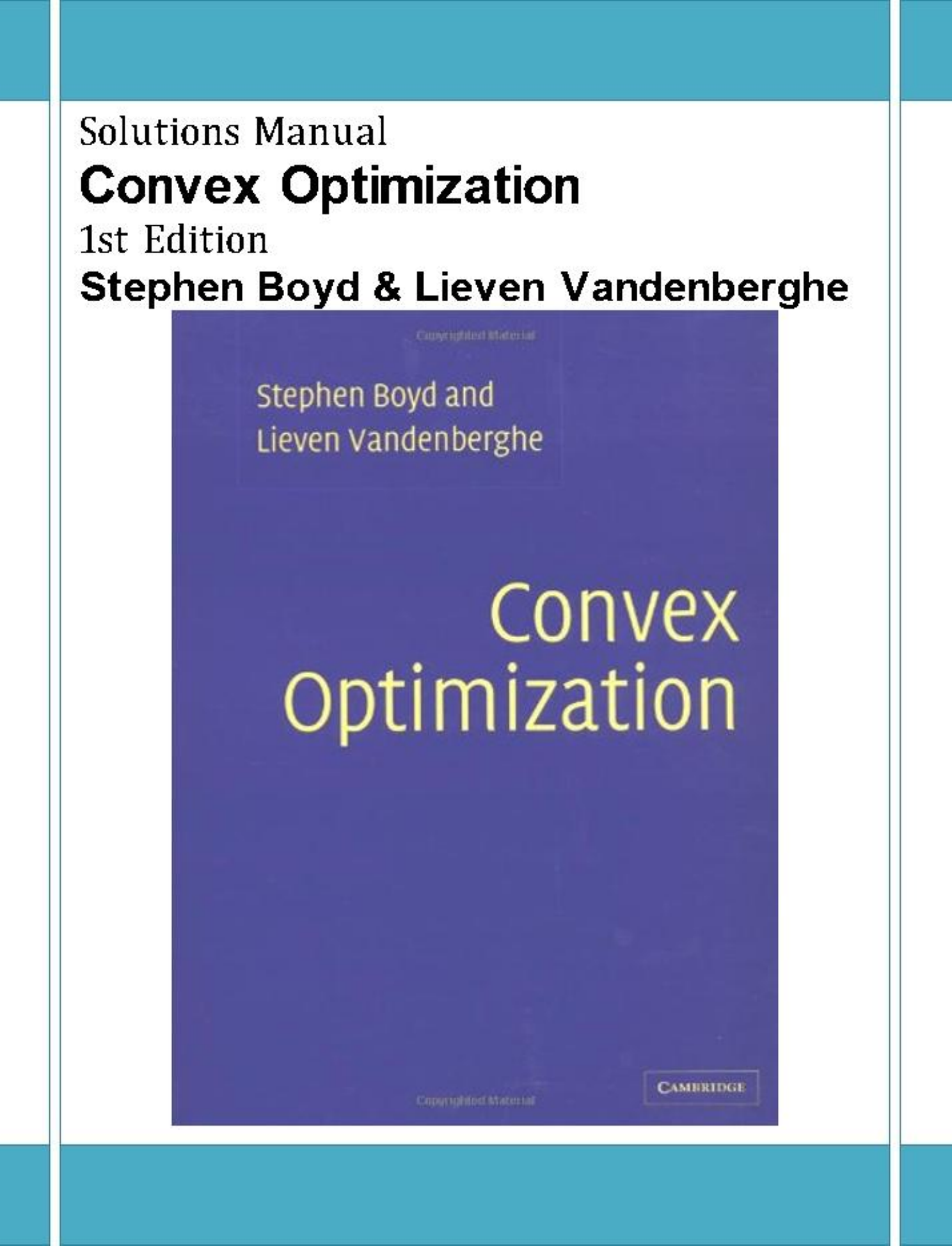 Cvxopt Solution