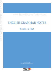 English Grammar Notes