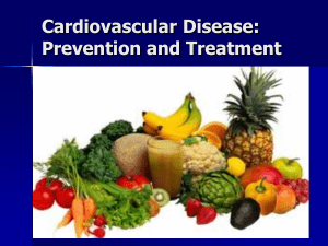 CVD Treatment Guidelines and MNT