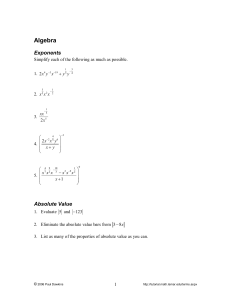 AlgebraTrig Problems