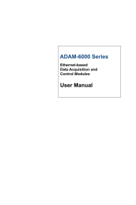 ADAM-6000 Series User Manual: Ethernet Data Acquisition