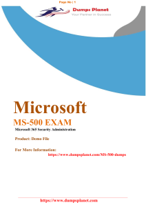 MS-500 Dumps | Get updated Microsoft MS-500 Questions 2019