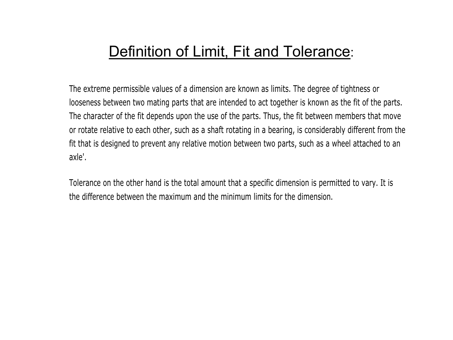 tolerance fits and limits pdf