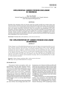 Implementasi Pengungkapan Emisi Karbon di Indonesia