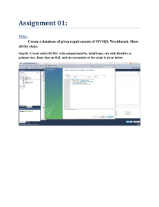 MySQL Database Assignment: Hotel Database Creation