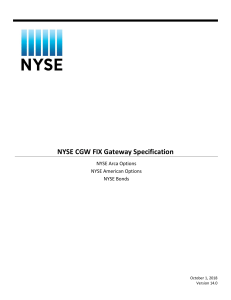 NYSE CGW FIX GATEWAY Specification and API