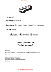 Updated IBM C2150-609 Questions Answers