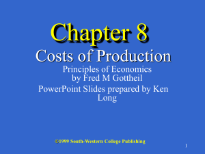 Costs of production