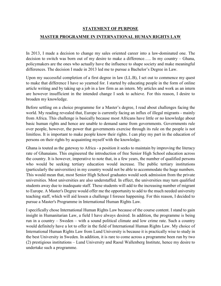 Statement Of Purpose For Masters Vrogue co