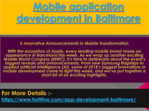 Mobile application development in Baltimore