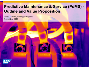 Predictive Maintenance Service Outline Value Proposition