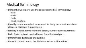 Medical Terminology Final