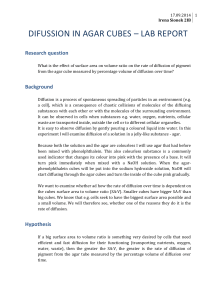 Lab Report Surface area to volume ratio