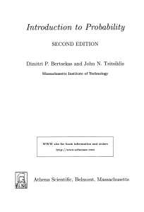 Dimitri P. Bertsekas, John N. Tsitsiklis-Introduction to Probability, 2nd Edition  -Athena Scientific (2008)