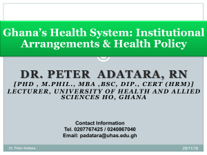 2. Ghana's Health System & Health Policy