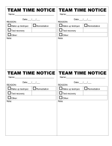 team time notice