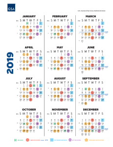 GSA Payroll Calendar 2019 0