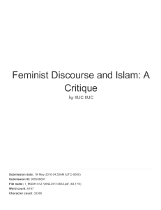 Feminist Discourse and Islam  A Critique