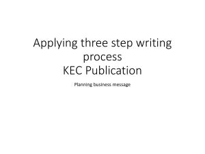 Applying three step writing process