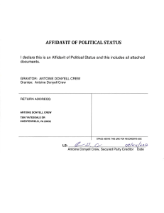 Pages from AFFIDAVIT OF POLITICAL STATUS - National Republic Registry