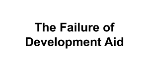 The Failure of Development Aid