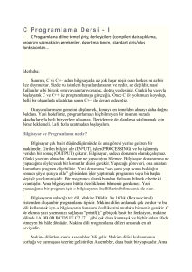 C Programlama Dersi - Giriş