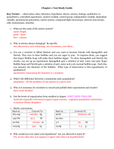 Chapter 1 Test Study Guide Answer Key