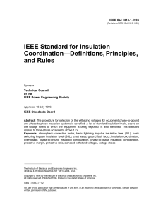 IEEE standard for insulation coordination definitions principles and rules