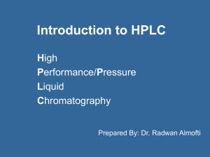 HPLC Introduction