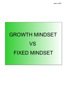 Growth vs. Fixed mindset