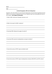 9G World Geography OPEC Research sheet