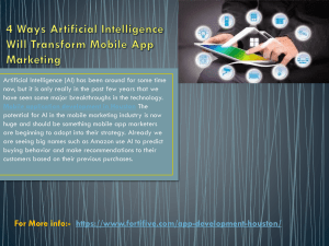 4 Ways Artificial Intelligence Will Transform Mobile App