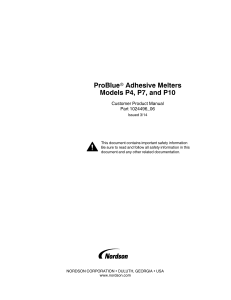 ProBlue Adhesive Melters Models P4 P7 P10