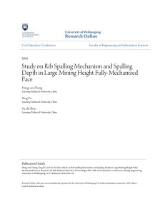 Study on Rib Spalling Mechanism and Spalling Depth in Large Minin