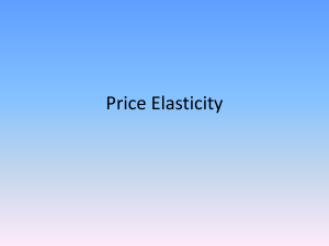 Elasticities PED PES XED YED