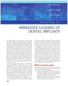 CHAP 21 - Immediate Loading of Dental Implants