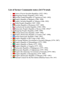 List of former Communist states