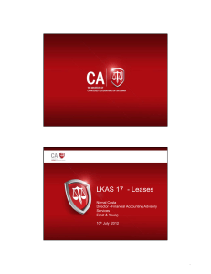 LKAS 17 Leases: Accounting Standards Presentation