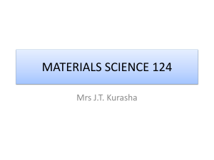Chapter 1- Introduction to Materials Science