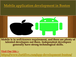 Mobile application development in Boston