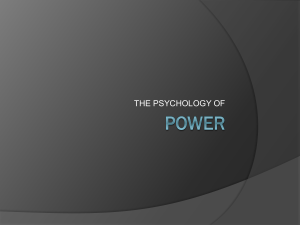 psychologyof power