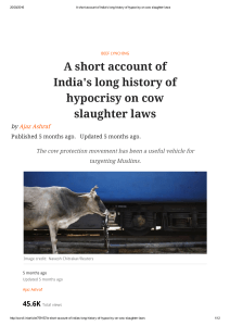 A short account of India's long history of hypocrisy on cow slaughter laws