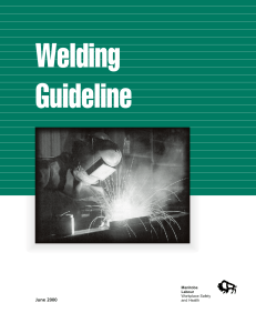 Welding Safety Guideline - Manitoba Labour